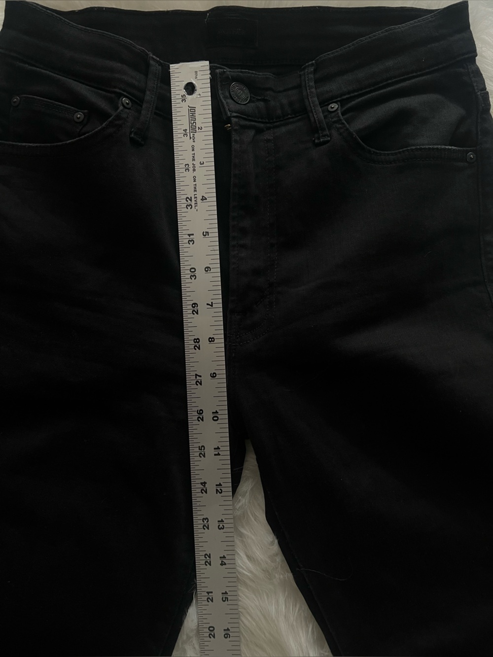 Mother Jeans The Insider Crop Two Step Fray Not Guilty (Black) | Women's Size 29 - Picture 7 of 9